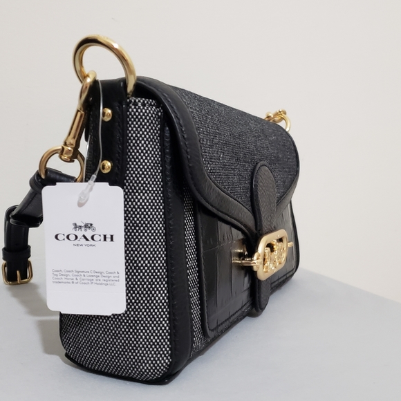 NWT! COACH CONVERTIBLE BLACK JADE SHOULDER/CROSSBODY BAG - Picture 7 of 15